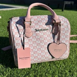 Juicy Couture Pink and White Satchel